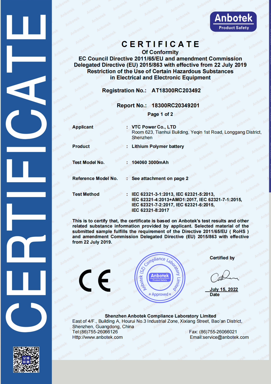 CE-Zertifikat