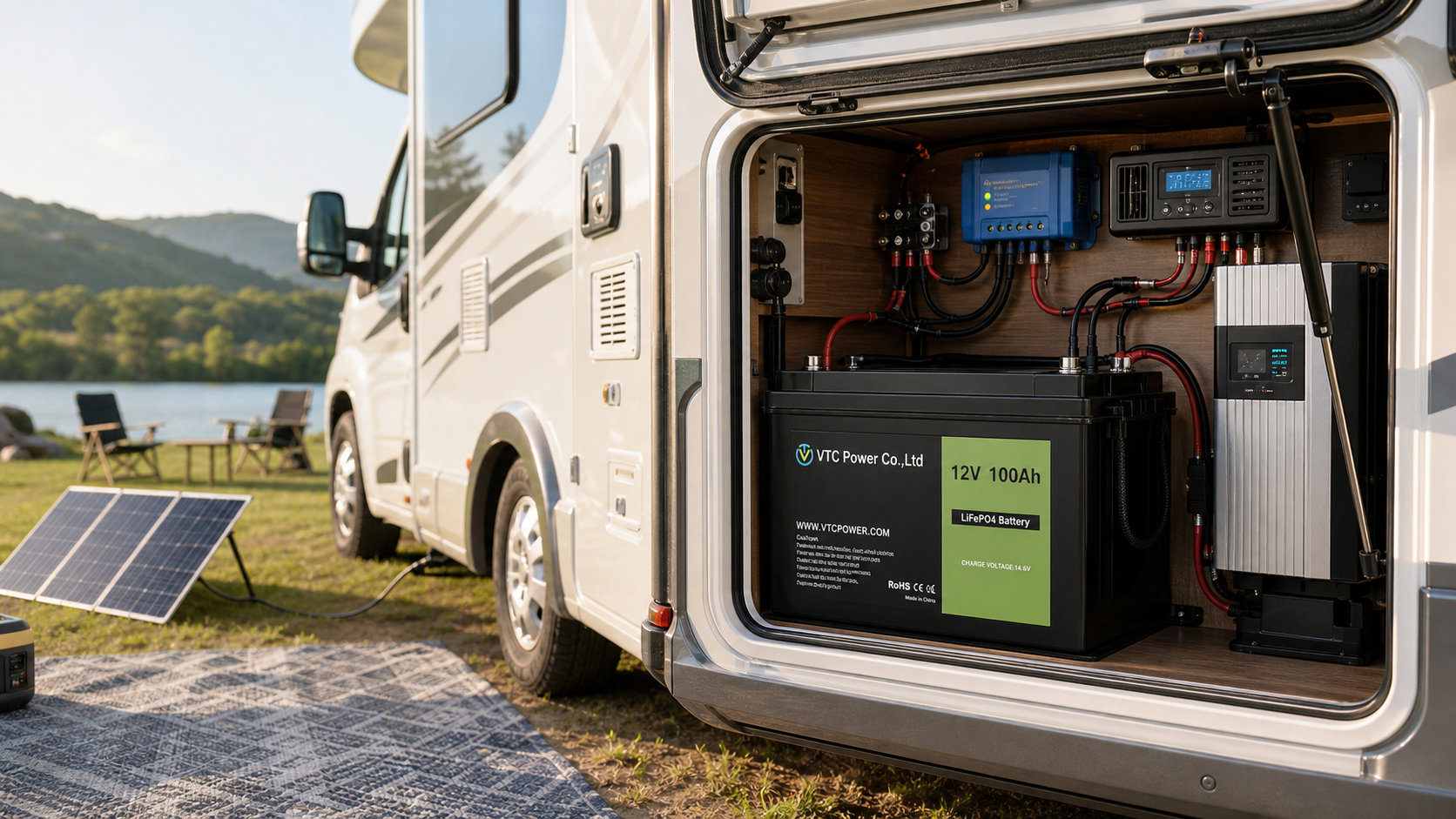 VTCBATT LiFePO4-Deep-Cycle-Akku für Wohnmobile, Golfwagen und Solarstromspeicher