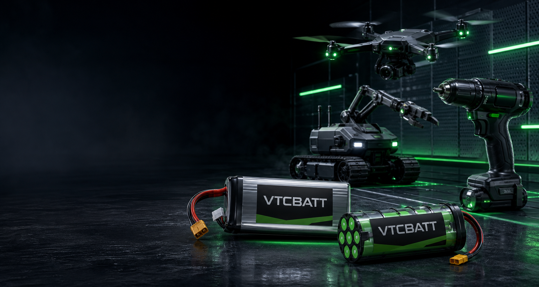 VTCBATT-Hochleistungsakkus für Drohnen, Robotik und Elektrowerkzeuge