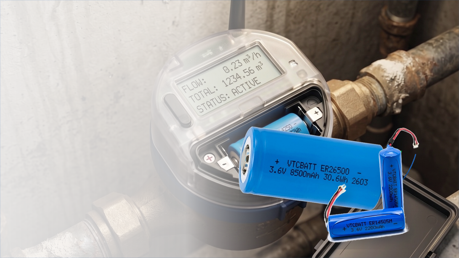 VTCBATT-Batterien mit langer Standby-Zeit für intelligente Messsysteme und Fernüberwachung