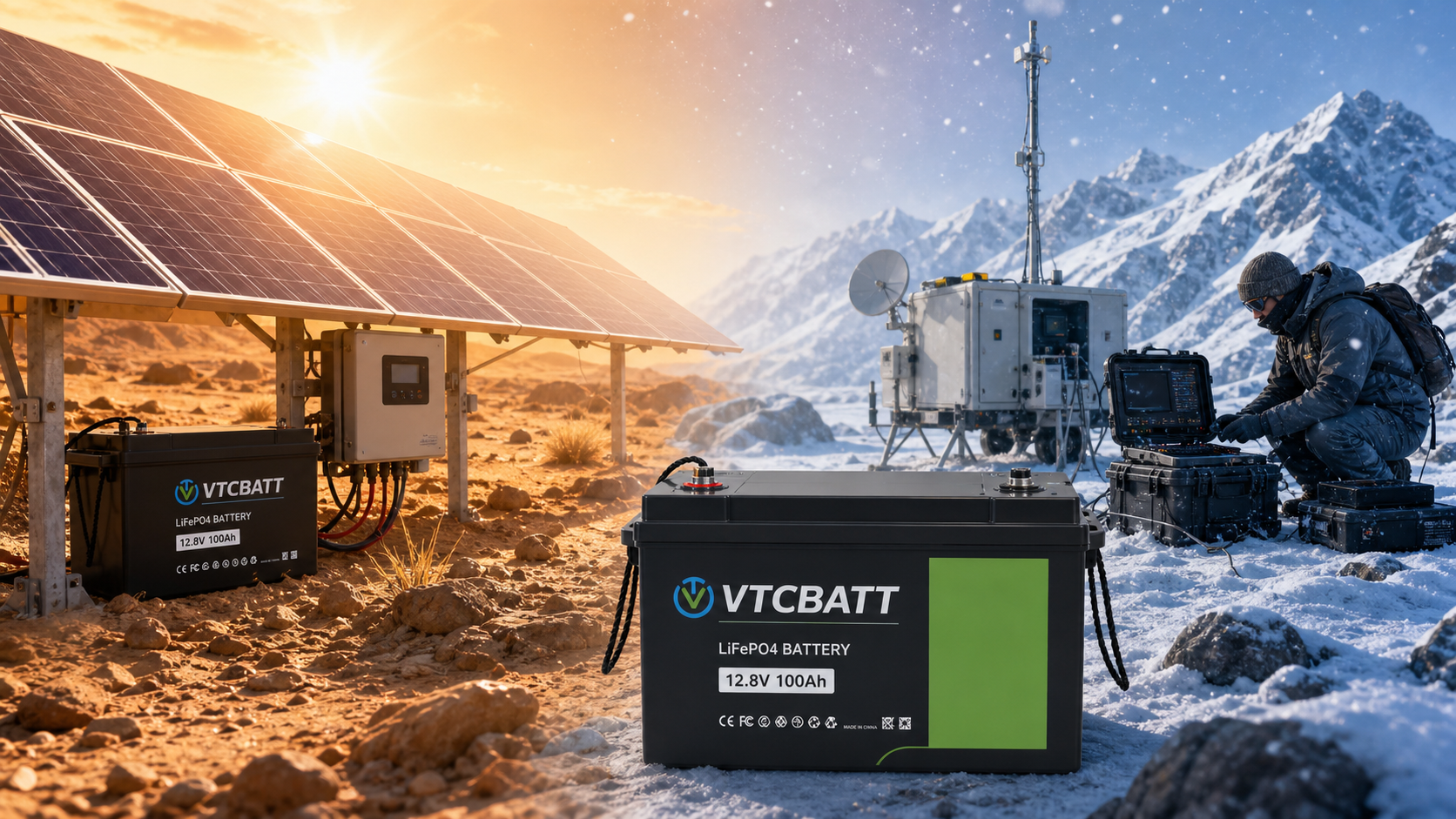 VTCBATT-Batterie für den breiten Temperaturbereich, geeignet für Fernüberwachungsumgebungen bei kalten und heißen Temperaturen